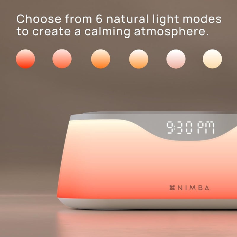 Nimba OFLO Sunrise Alarm Clock with 35 Expertly Tuned Soundscapes & 6 Natural Light Modes - Light Therapy Wake-Up Clock for Heavy Sleepers, App Control Bedside Sound Machine with Soothing White Noise - Image 4